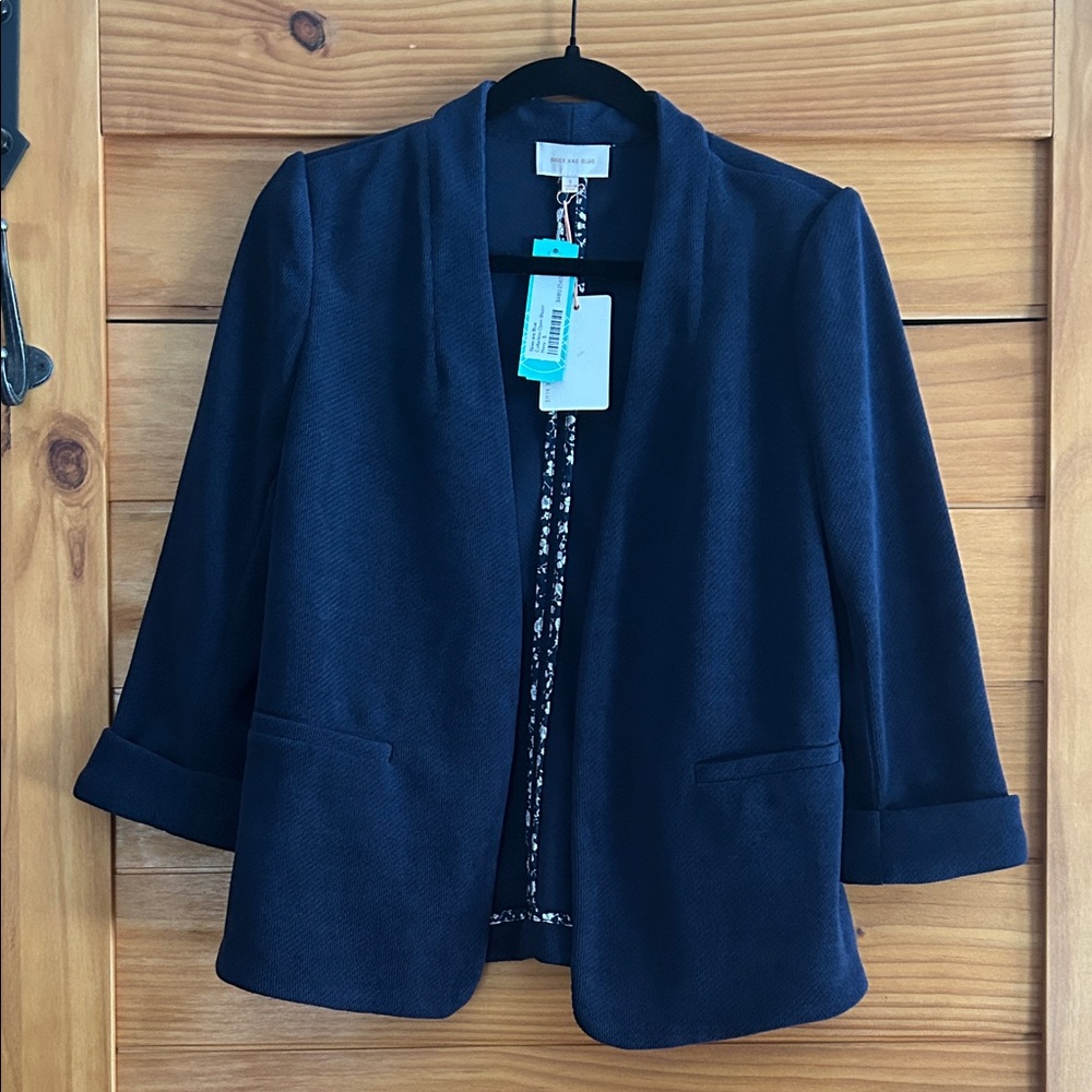 Skies Are Blue Dark Blue Women's Blazer